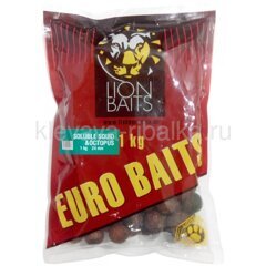 Бойлы пылящие Lion Baits Euro Baits 24мм 1000г  Squid&Octopus (кальмар) коричневый