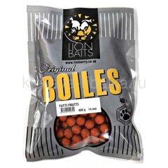 Бойлы вареные Lion Baits Original 14мм 400г  Tutti-Frutti (фрукты) оранжевый