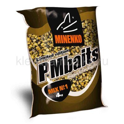 Зерновая смесь Миненко PMbaits 4кг  MIX №1 (кукуруза, конопля)