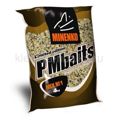 Зерновая смесь Миненко PMbaits 4кг  MIX №1 (кукуруза, конопля) дробленая
