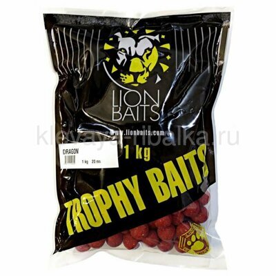 Бойлы вареные Lion Baits Tropty Baits 20мм 1000г  Dragon