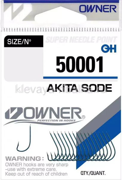 Крючки Owner 50001 AKITA SODE № 06 15шт/уп синий