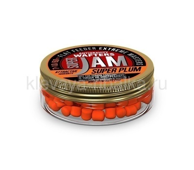 Бойлы нейтральные FFEM Jam Wafters 7х10мм 60шт. Super Plum (супер слива) оранжевый