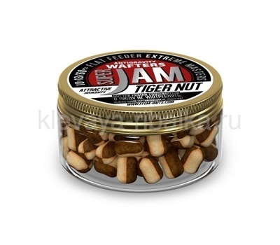 Бойлы нейтральные FFEM Jam Wafters 10х13мм 60шт. Tiger Nut (тигровый орех) бел./коричн.