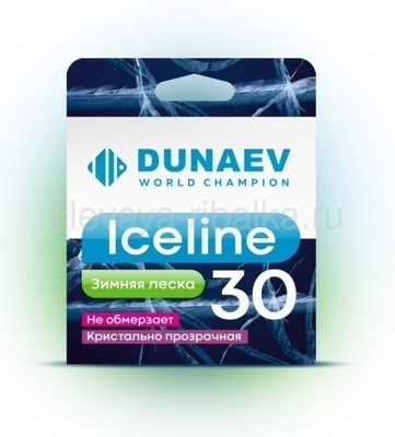 Леска зимняя DUNAEV ICE LINE 30м 0,12мм  2,0кг прозрачный