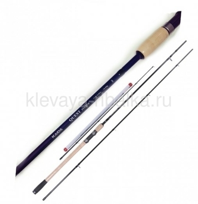 Удилище фидерное KAIDA Quest Feeder 300/130см (2+3) тест 10-35г, вес 154г пробка carbon