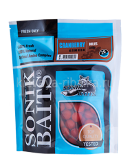 Бойлы вареные Sonik Baits  20мм 750г  Cranberry (клюква) красный