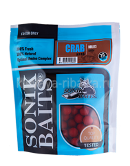 Бойлы вареные Sonik Baits  20мм 750г  Crab (Краб) красный