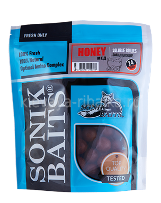 Бойлы пылящие Sonik Baits  24мм 750г  Honey (мед) коричневый