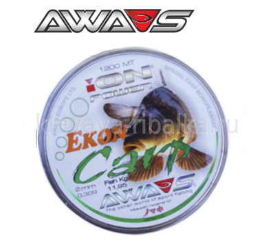 Леска AWA-S Ekon Carp Monofilament 1200м  0,309мм