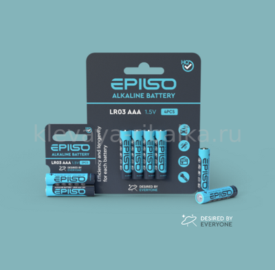 Батарейка EPILSO LR03/AAA 2 Blister Card 1.5V Turbo (2шт) LR03/AAA-T2