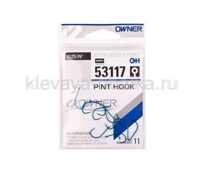 Крючки Owner 53117 PINT HOOK № 10 12шт/уп синий