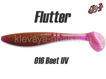 Виброхвост Jig It Flutter 4.4" 110мм цвет-016 squid  (5шт)