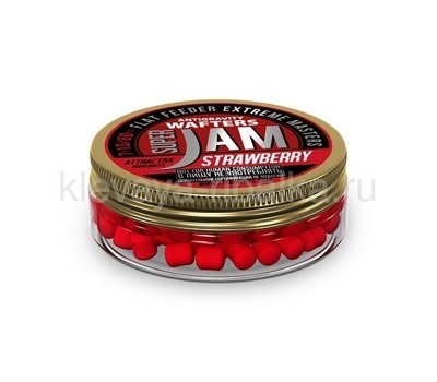 Бойлы нейтральные FFEM Jam Wafters 7х10мм 60шт. Strawberry (клубника) красный