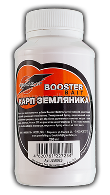 Бустер Greenfishing Booster Bait 200мл Карп земляника