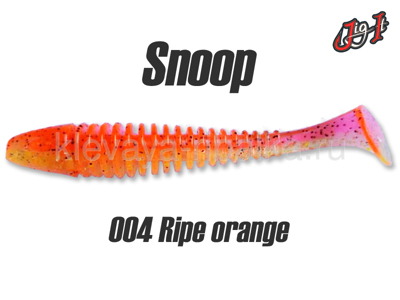 Виброхвост Jig It Snoop 4.0"98мм цвет-004 squid  (6шт)