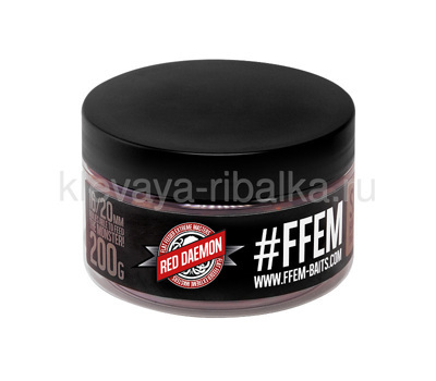 Бойлы пылящие FFEM Super Soluble 16/20мммм 200г  HNV-Red Dаеmon бордовый