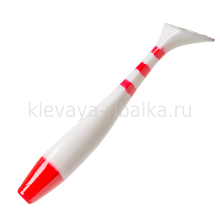 Виброхвост 340 Choppy Tail 100мм цвет-014-Santa Claus чеснок (5шт)
