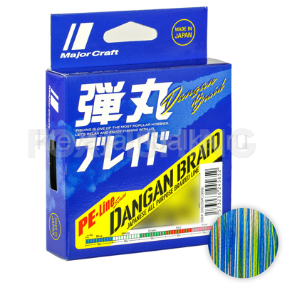 Шнур Major Craft DANGAN BRAID X8 200м 0,19мм #1.5 30lb 10,5кг мультиколор
