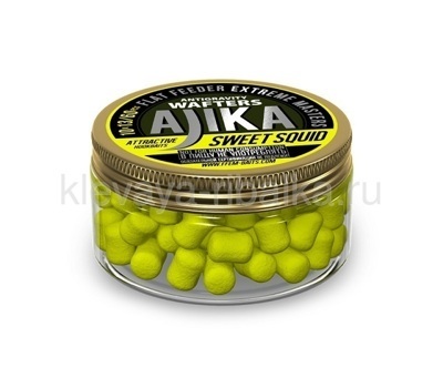 Бойлы нейтральные FFEM Ajika Wafters 10х13мм 60шт. Sweet Squid (милый кальмар) желтый