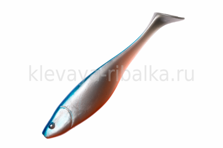 Виброхвост 350 Commander Shad 100мм цвет-001-Blue Back Shiner чеснок (5шт)