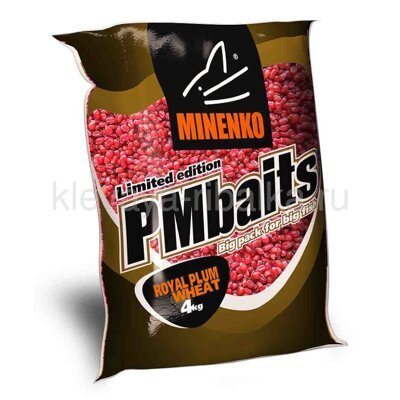 Зерновая смесь Миненко PMbaits 4кг  Royal Plum Wheat королевская слива (пшеница)