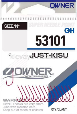 Крючки Owner 53101R Just Kisu с лопаткой № 16 16шт/уп Red