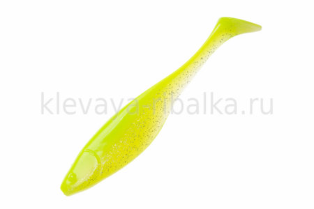 Виброхвост 350 Commander Shad 100мм цвет-004-Lime Chartreuse чеснок (5шт)