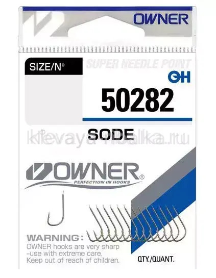 Крючки Owner 50282 Sode № 12 14шт/уп Brown