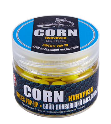 Бойлы плавающие (Pop-Up) Sonik Baits  14мм 40г  Corn (кукуруза) желтый