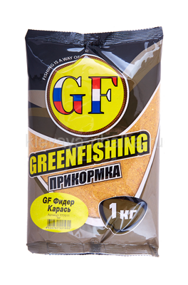 Прикормка Greenfishing GF Фидер Карась сладкая, специи ваниль + кукуруза рыжая 1кг